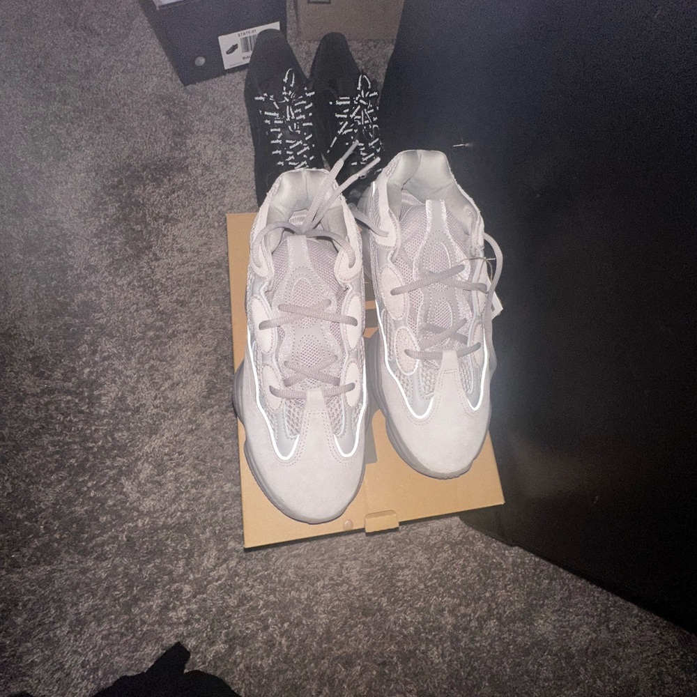 White and Gray Sneakers